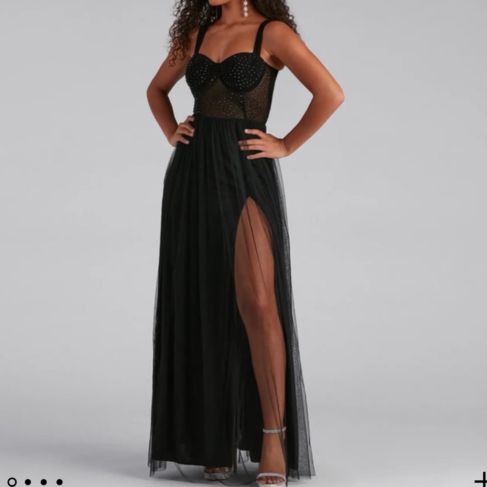 NWT Windsor Black tulle Dress